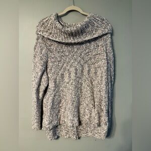 Lane Bryant Textured Gray and Pink Sweater